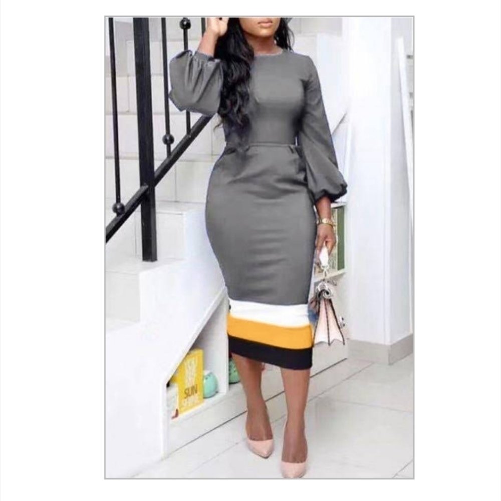 NEW GRAY CLASSY FASHIONABLE DRESS PLUS SIZE 1XL - Picture 3 of 7